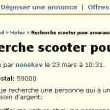 Cherche Scoot (pour fausse assurance)