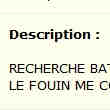 Recherche Batri Usager