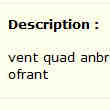 Vent Qouad et Moto125 Arley