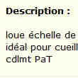 Echelle de Paveur