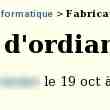 Fabrication d'Ordianteur