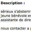 Recherche Benevole en Informatique