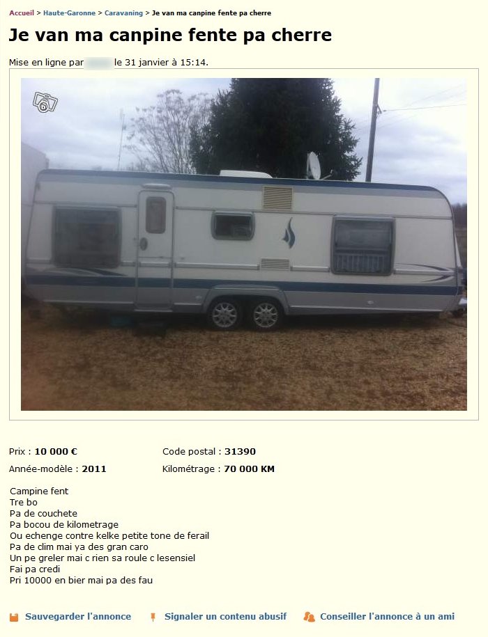 Annonce Le Bon Coin Gitan